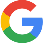 Google logo featuring a stylized letter "G" in blue, red, yellow, and green colors, with a circular design.